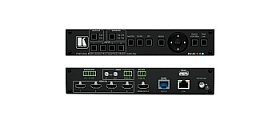 Kramer MV-4X Мультиоконный процессор 4 канала HDMI, независимые бесподрывные выходы HDMI и HDBaseT, деэмбедирование аудио, накладывание логотипов; поддержка 4К60 4:4:4